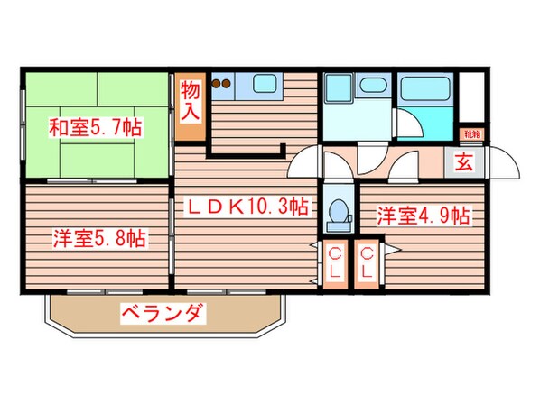 クレア－ルの物件間取画像